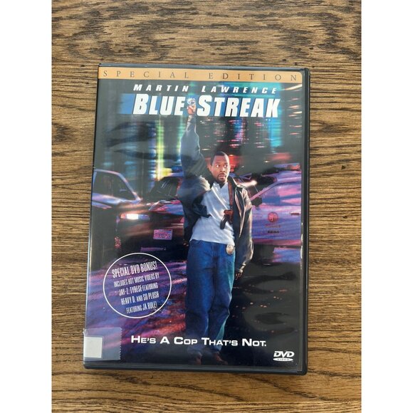 Blue Streak 1999 DVD Comedy Action Martin Lawrence Luke Wilson Crime Pre-Owned - Picture 1 of 4
